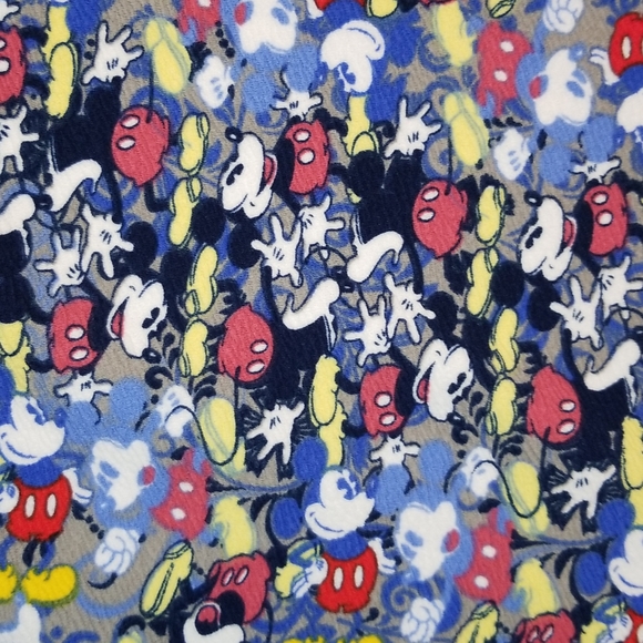 LuLaRoe Cassie Disney XS textured pencil skirt Mickey mouse red white & blue - Picture 5 of 7